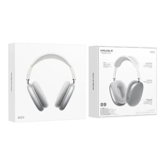 Навушники BOROFONE BO22 Plus Elegant BT headphones Silver | Зображення 2