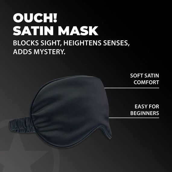 Маска на очі - Ouch! Satin Blindfold Black | Зображення 1