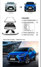 Передня решітка з спідницею F-Sport (2018-2023) для Lexus NX 2014-2021 рр.