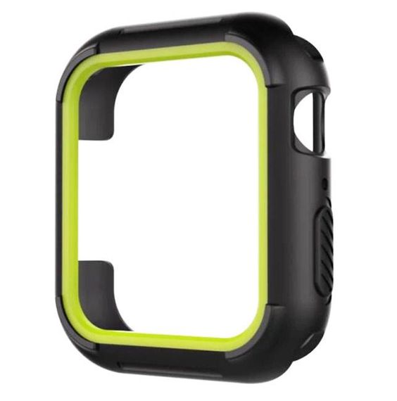 Силіконовий захисний корпус Primo для Apple Watch 40mm - Black / Green | Зображення 1