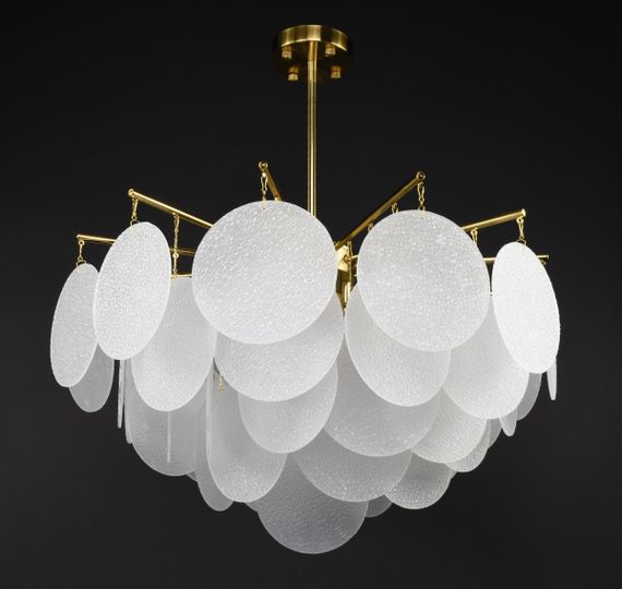 Люстра стельова на 6 лампочок 27513 Латунь 62-92х62х62 см. | Зображення 5