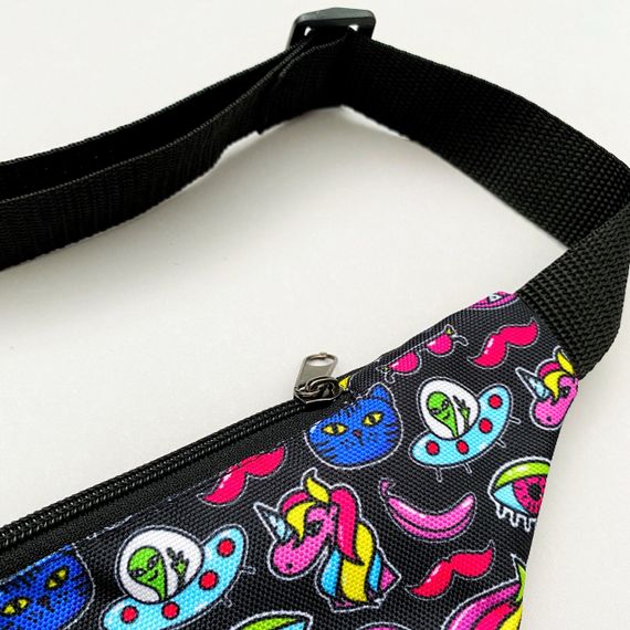 Сумка поясная бананка 4Profi с принтом "Stickers" с одним отделением 18286 | Зображення 3