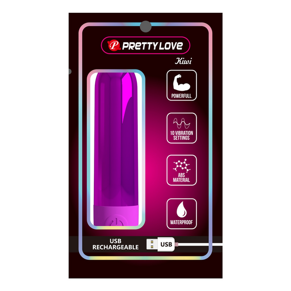 Перезаряджаємая віброкуля Pretty Love - Kiwi Purple, BI-300091 sexstyle | Зображення 8