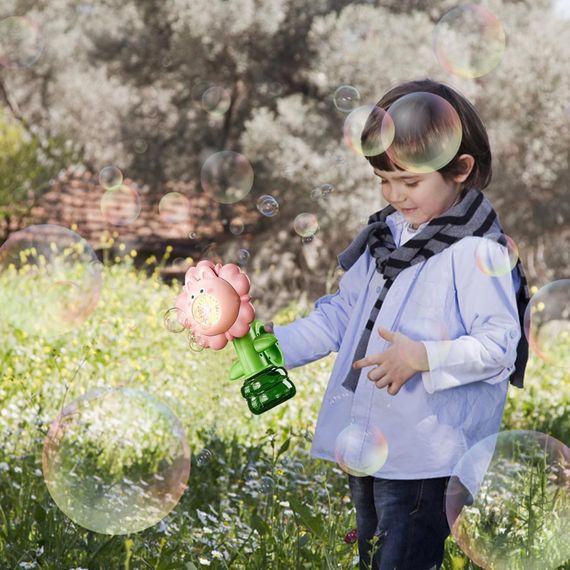 Мыльные пузыри Flower Bubble Machine BJC-5A(Bunny-Pink) со светом | Зображення 4