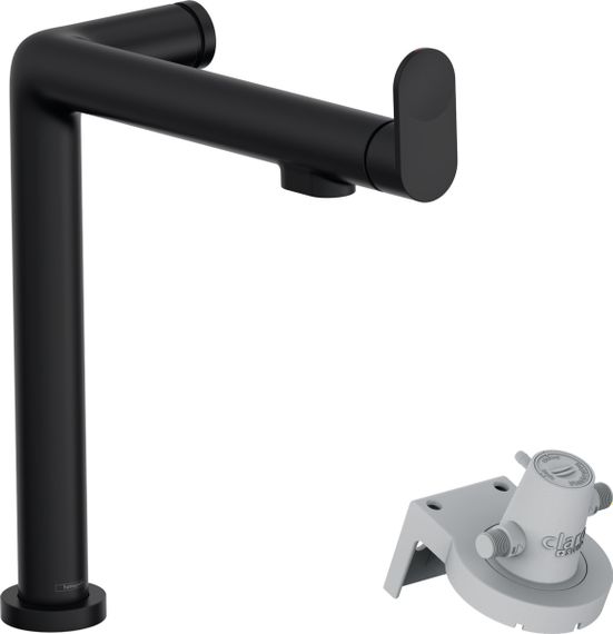 Змішувач для кухні Hansgrohe Aqittura M91, довж.виливу - 285мм, поворотний, 1важіль, FilterSystem 240, чорний матовий (76804670)