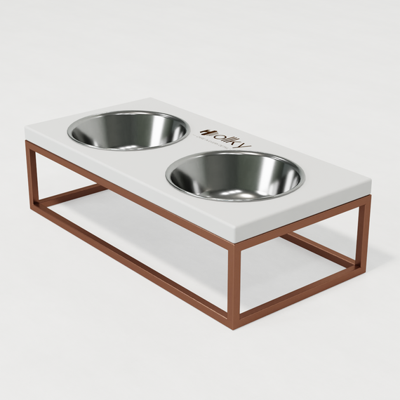 Миски на подставке для средних собак и больших котов Hollky Base M (2 × 0,95 л) BM-422110-GLWH | Зображення 3