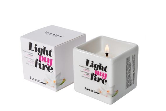 Масажна свічка Love To Love LIGHT MY FIRE (80 мл) без парабенів і консервантів, Musc | Зображення 1