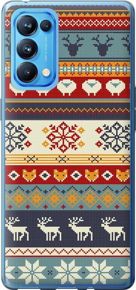 Чехол на Oppo Reno5 Pro Рождественский орнамент "3303u-2239-17620"