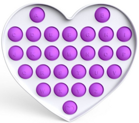 Pop it з малюнком Поп ит с рисунком Игрушка антистресс Пупырка Поп іт Сімпл Дімпл Simple Dimple Сердце 3