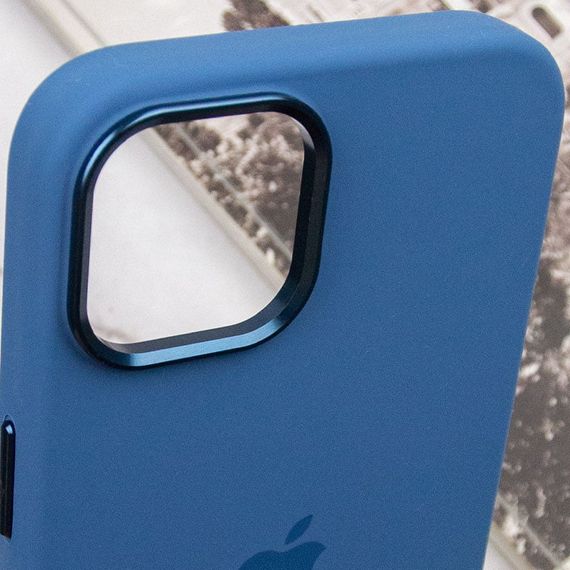Чохол Silicone Case Metal Buttons (AA) для Apple iPhone 12 Pro Max (6.7") Силікон, Синій/Blue Jay | Зображення 7