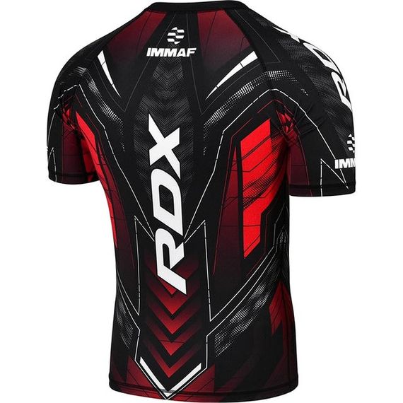 Рашгард RDX на короткий рукав, одобренный IMMAF, Черно красный M | Зображення 1