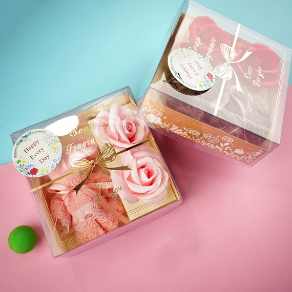 Романтичний подарунок: мильні троянди + плюшевий ведмедик 14*14*5cm, 25-810 | Зображення 4