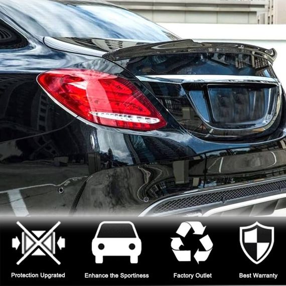 Спойлер V12 (для SD 2015-2021, Карбон) для Mercedes C-сlass W205 рр | Зображення 1