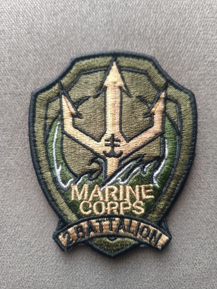 Шеврон Marine Corps 2 Battalion (зеленый)