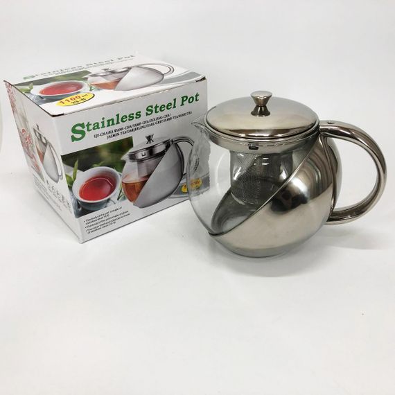 Заварник UNIQUE UN-1164 1.10 л, Чайник заварювальний скляний якісний на кухню, Гарний заварник | Зображення 4