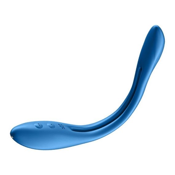 Гнущийся универсальный вибратор (эрекционное кольцо) SATISFYER ELASTIC JOY BLUE sexstyle