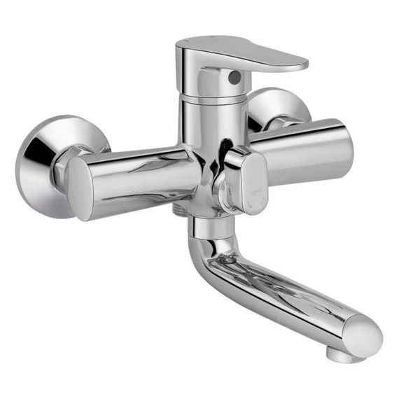 Смеситель для ванны Lidz Nicole 006 с поворотным изливом (c душевым гарнитуром) (k35) LDNIC006CRM22139 Chrome | Зображення 2