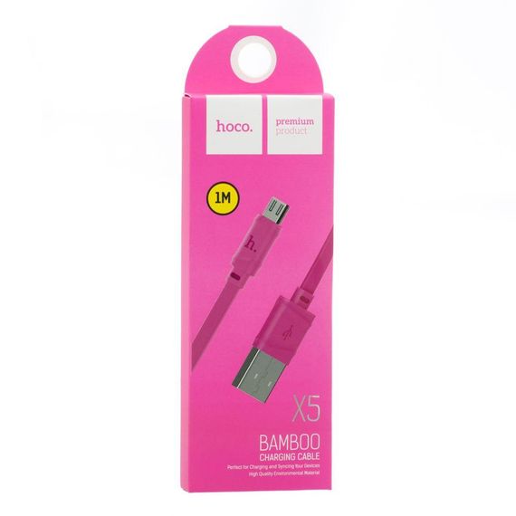 Кабель USB Hoco X5 Bamboo Micro Колір Білий | Зображення 1
