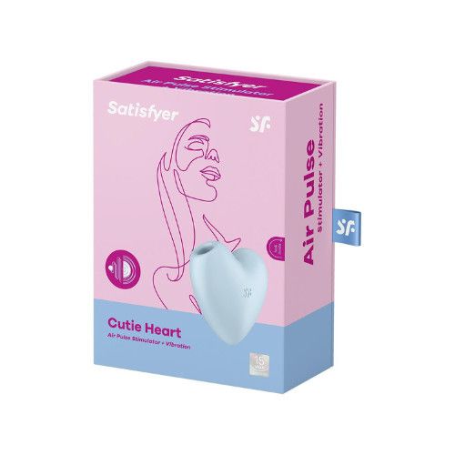 Вакуумний стимулятор клітора Cutie Heart колір: блакитний Satisfyer (Німеччина) Sex Aura | Зображення 5
