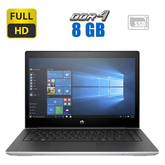 Ультрабук HP ProBook 440 G5 / 14" (1920x1080) IPS / Intel Core i3-8130U (2 (4) ядра по 2.2 - 3.4 GHz) / 8 GB DDR4 / 120 GB SSD / Intel HD Graphics 620 / WebCam б/у