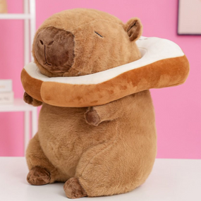 Капібара з тостом м'яка іграшка, оригінальна іграшка антистрес Капібара-Тост 29 см