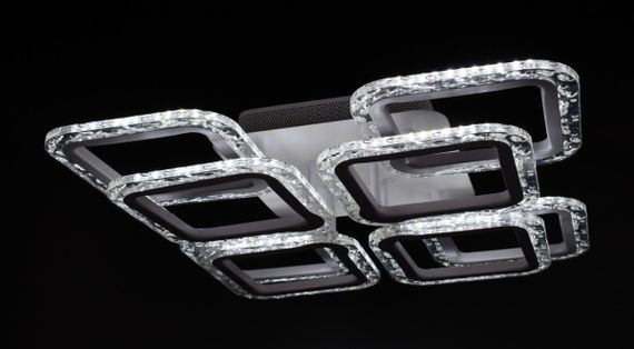 Люстра світлодіодна стельова LED світильник для квартири на стелю лед з пультом 26091 Білий 11х46х46 см. | Зображення 1