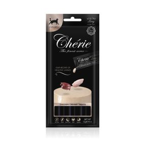 Ласощі для котів з куркою Cherie Healthy Living Creamy Treat Cat Chicken Puree, 12 гр х 4 шт