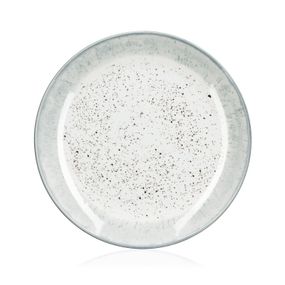 Тарелка Ardesto Siena, 19см, порцеляна, біло-сірий (AR2919SW)