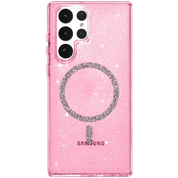 Чохол TPU Eclipse Sparkle (MagFit) для Samsung Galaxy S24 Ultra Pink