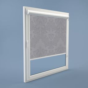 Рулонна штора Rolets Квіти 2-7649-2100 210x170 см закритого типу Світло-сіра