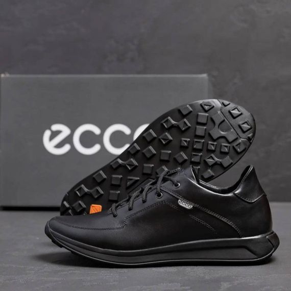 Демісезонні шкіряні кросівки Еcco чорні