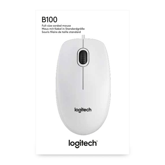 Миша Logitech Optical Mouse B100 White | Зображення 3