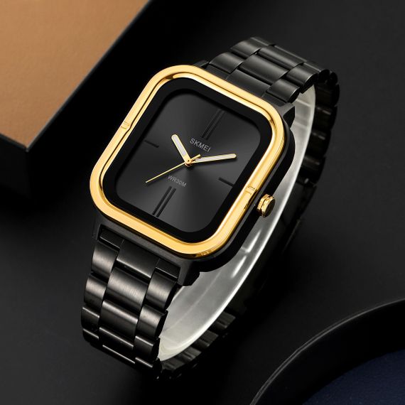 Класичний чоловічий годинник Skmei 2275GD Gold | Зображення 3