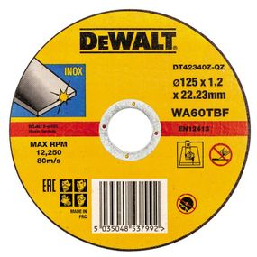 Круг відрізний DeWALT INOX 125х1.2х22.23 мм (DT42340Z)
