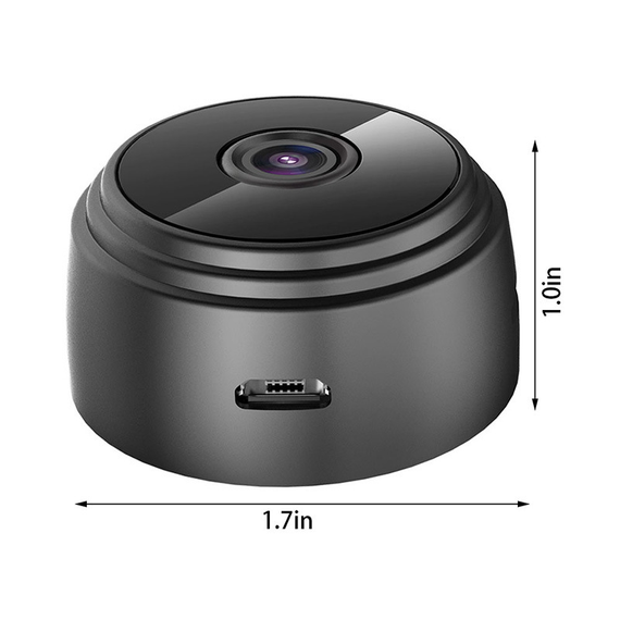 Міні камера відеоспостереження WiFi SV 9A-Mini із записом для безпеки будинку 1080p, нічна зйомка, слот microSD, Чорний | Зображення 6