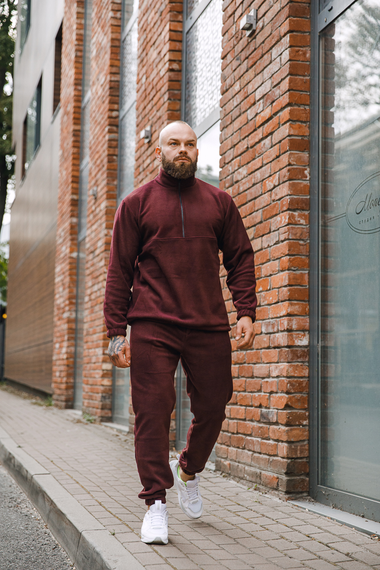 Костюм плюш бордо S XXL | Зображення 2
