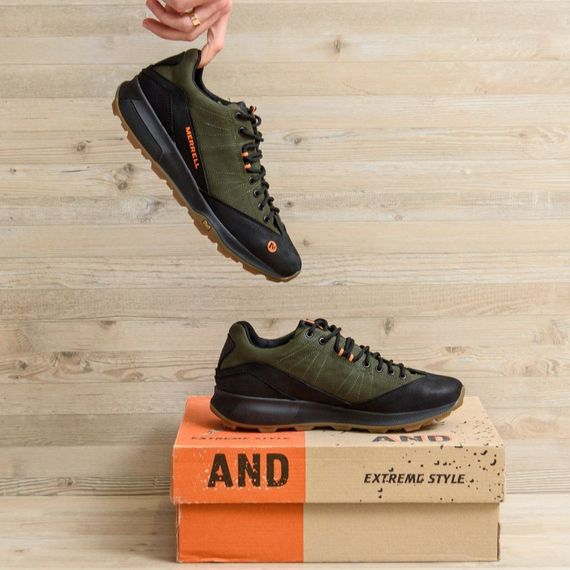Шкіряні кросівки MERRELL олива | Зображення 5
