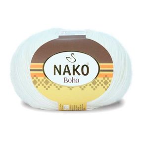 Шкарпеткова пряжа Nako Boho, білий 208