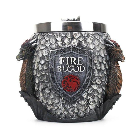 Кухоль Чашка Гра Престолів Fire and Blood Targaryen 3D Будинок Таргарієн Таргарієнси
