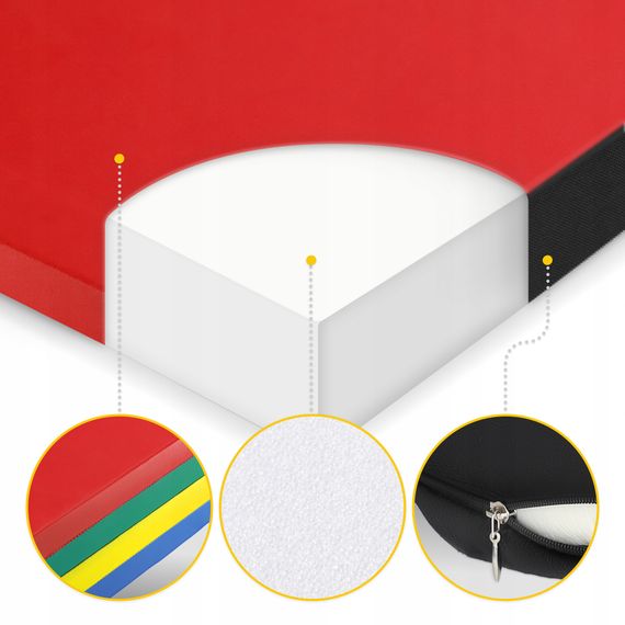 Мат гімнастичний складаний 4FIZJO XL 240 x 120 x 5 см Multicolor (P-5905973402774) | Зображення 8