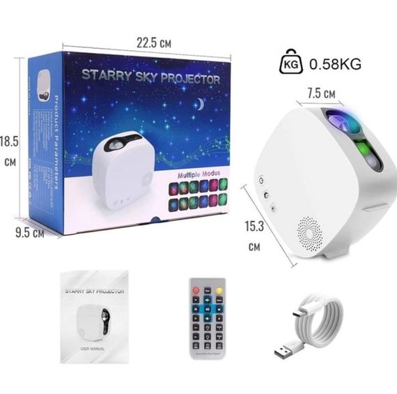 Проектор зоряного неба Starry Sky 2503, білий | Зображення 1