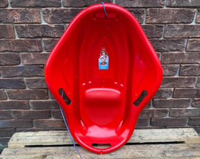 Санки-ледянка / Пластикові санки / Ракушка комфорт "Marmat", колір  червоний
