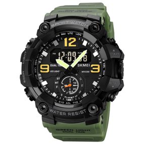 Чоловічий годинник Skmei 1965AG army green.