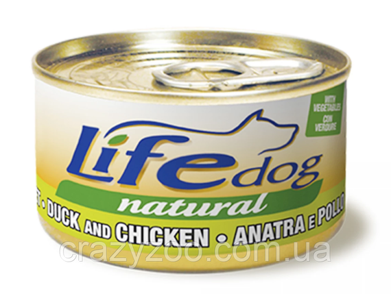 Вологий корм для собак LifeDog Duck And Chicken качка з куркою 90 г
