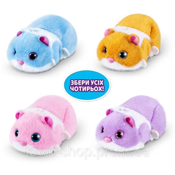 Интерактивная мягкая игрушка Забавный хомячок PETS ALIVE S1 Pets & Robo Alive 9543-3 фиолетовый | Зображення 1