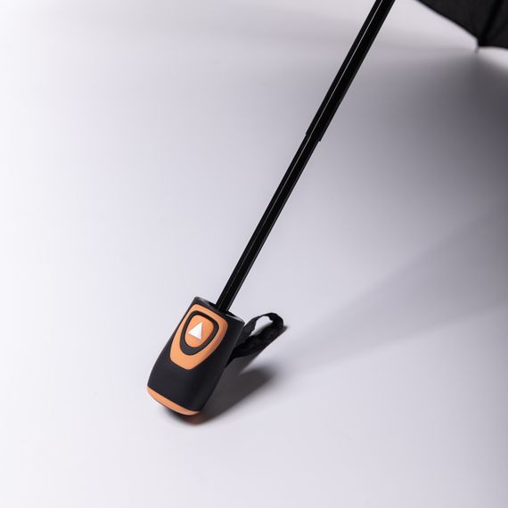 Парасолька напівавтомат з принтом міцна з поліестеру діаметр 97 см Чорна HP-23-2B | Зображення 4