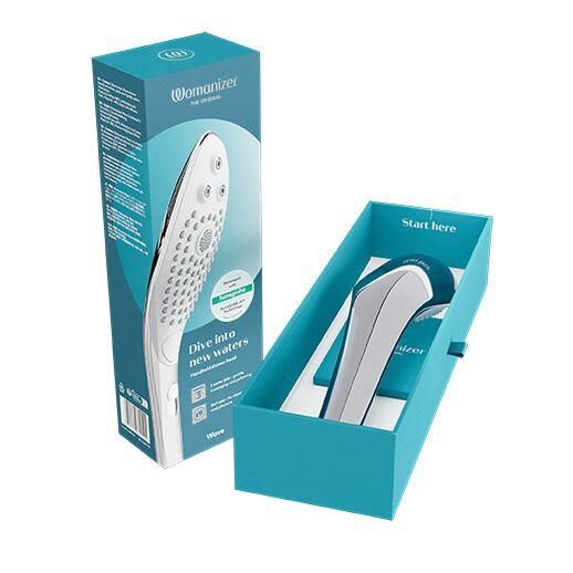 Насадка-стимулятор для душу 2в1 Womanizer Wave Chrome, масажер для інтимних зон | Зображення 5