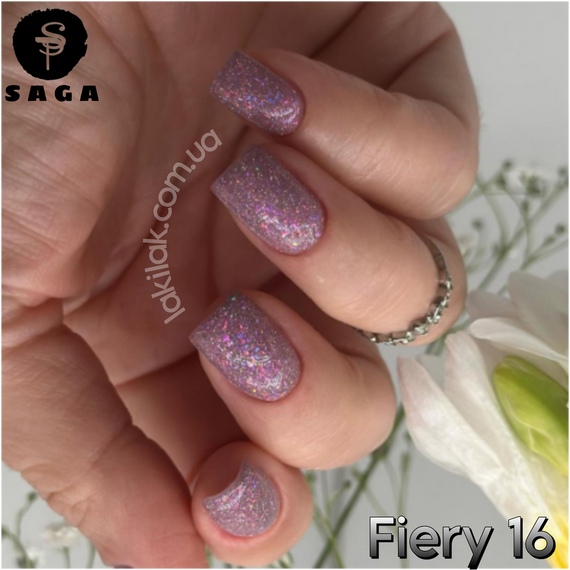 Світловідбиваючий гель-лак SAGA 16 Fiery 9мл | Зображення 7