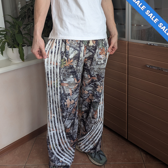 Широкі Y2K camo мультикам спортивні штани realtree зі смужками oversize 52