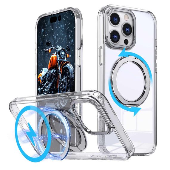 Чехол TPU+PC Empire with MagSafe and Ring для Apple iPhone 13 Pro (6.1") Clear | Зображення 1
